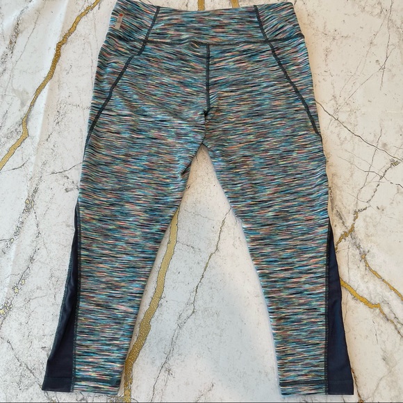Zella Multi-colored Cosmic Space Dye Cropped Leggings, Size M - Picture 6 of 9